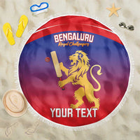 Custom Bengaluru India Cricket Beach Blanket Go Champions