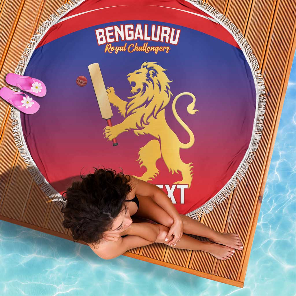 Custom Bengaluru India Cricket Beach Blanket Go Champions