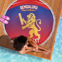 Custom Bengaluru India Cricket Beach Blanket Go Champions