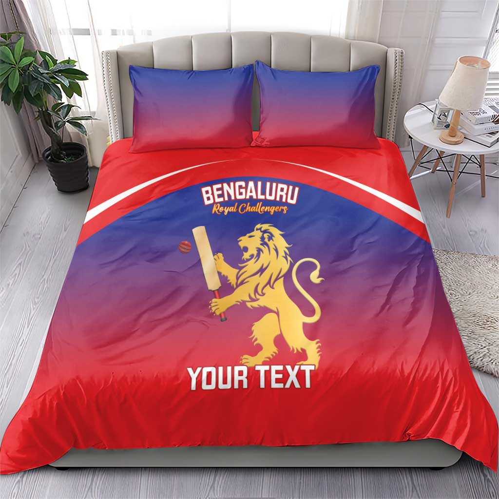 Custom Bengaluru India Cricket Bedding Set Go Champions