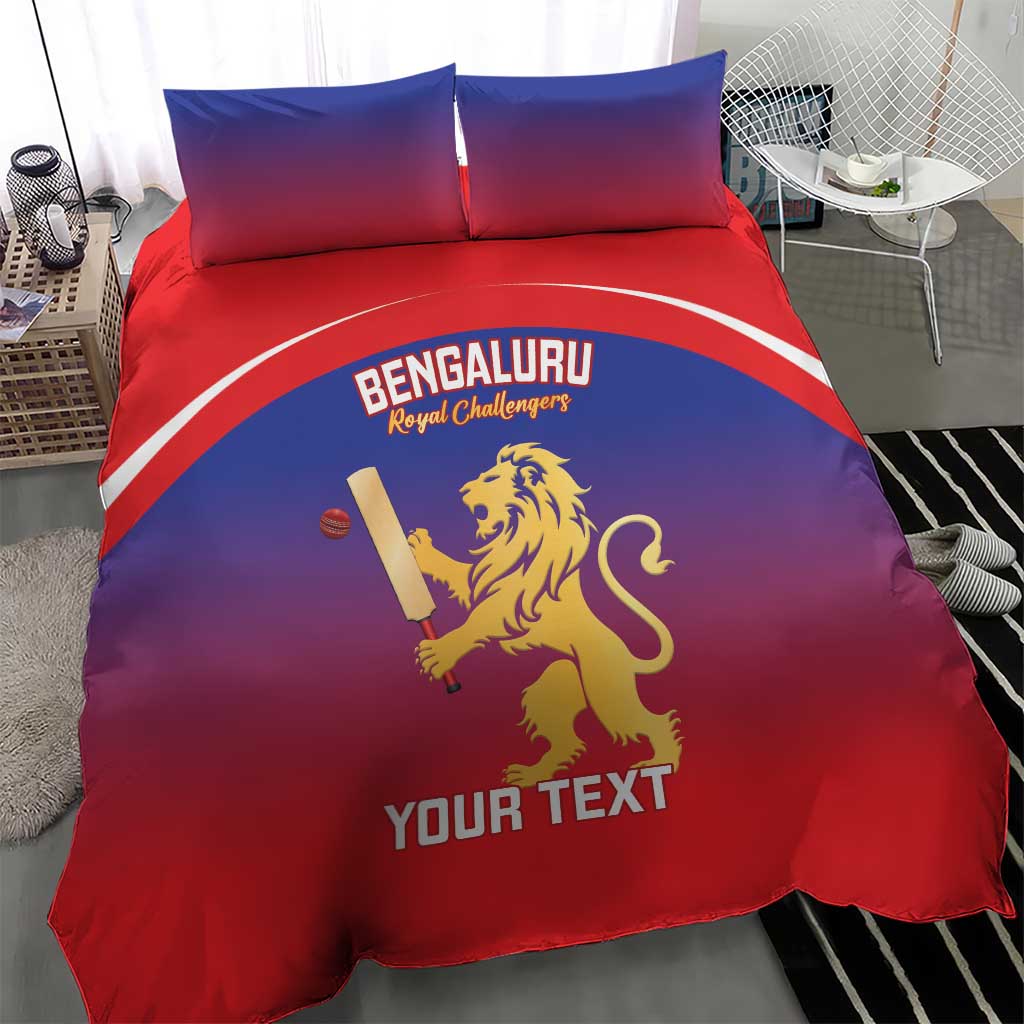 Custom Bengaluru India Cricket Bedding Set Go Champions