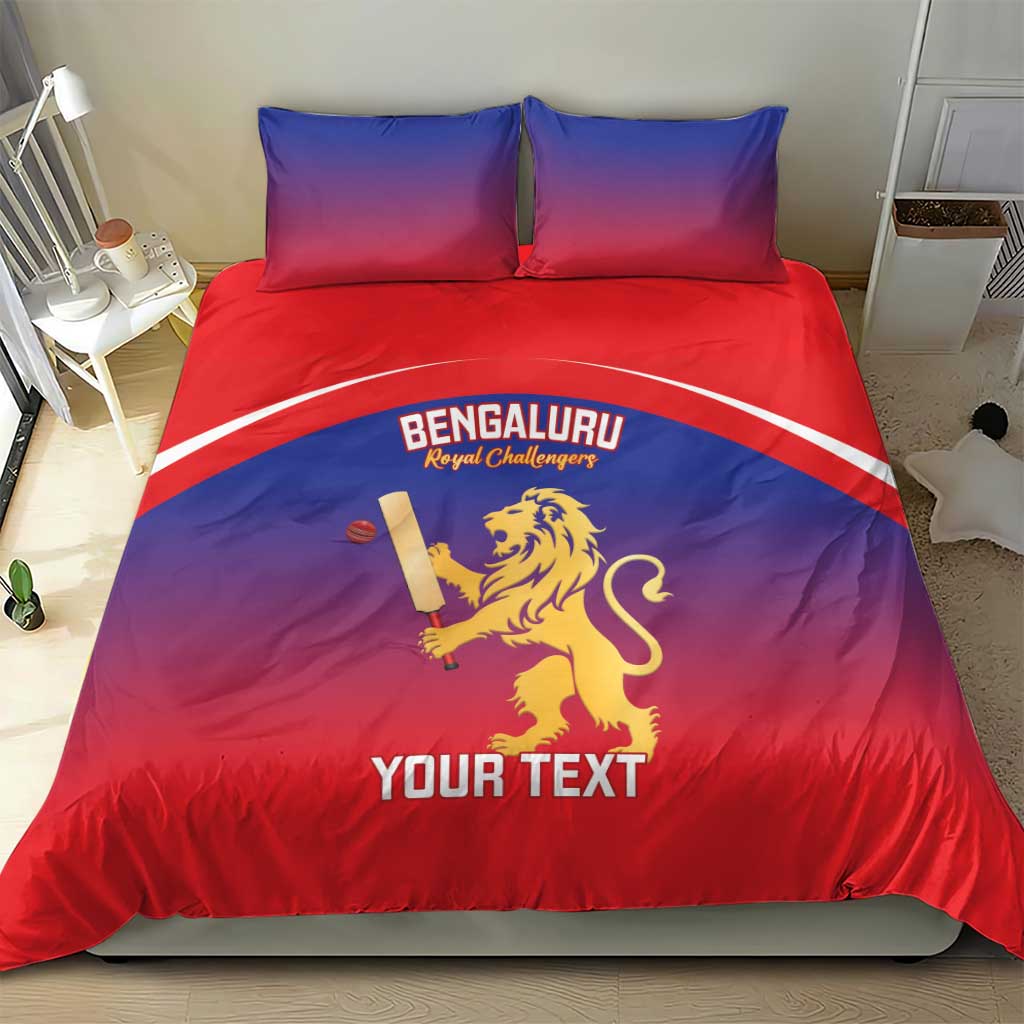 Custom Bengaluru India Cricket Bedding Set Go Champions