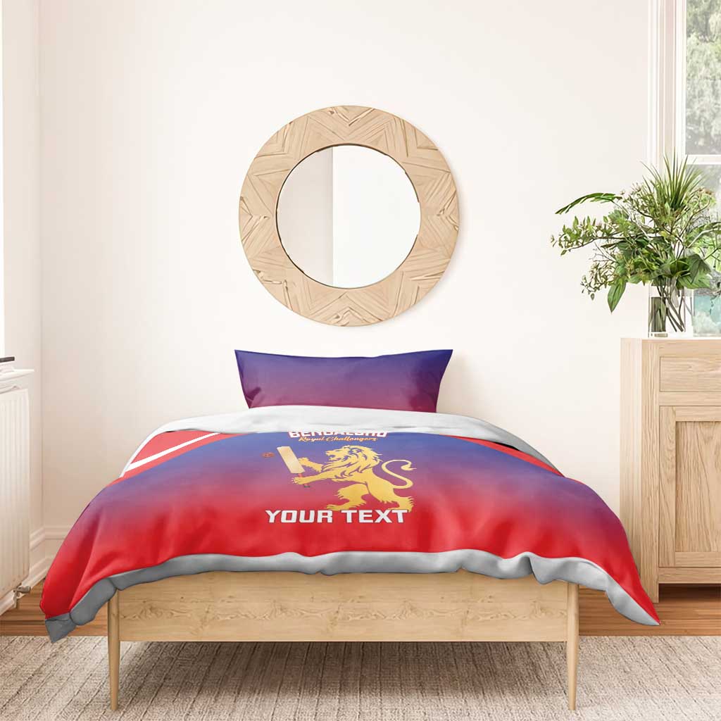 Custom Bengaluru India Cricket Bedding Set Go Champions