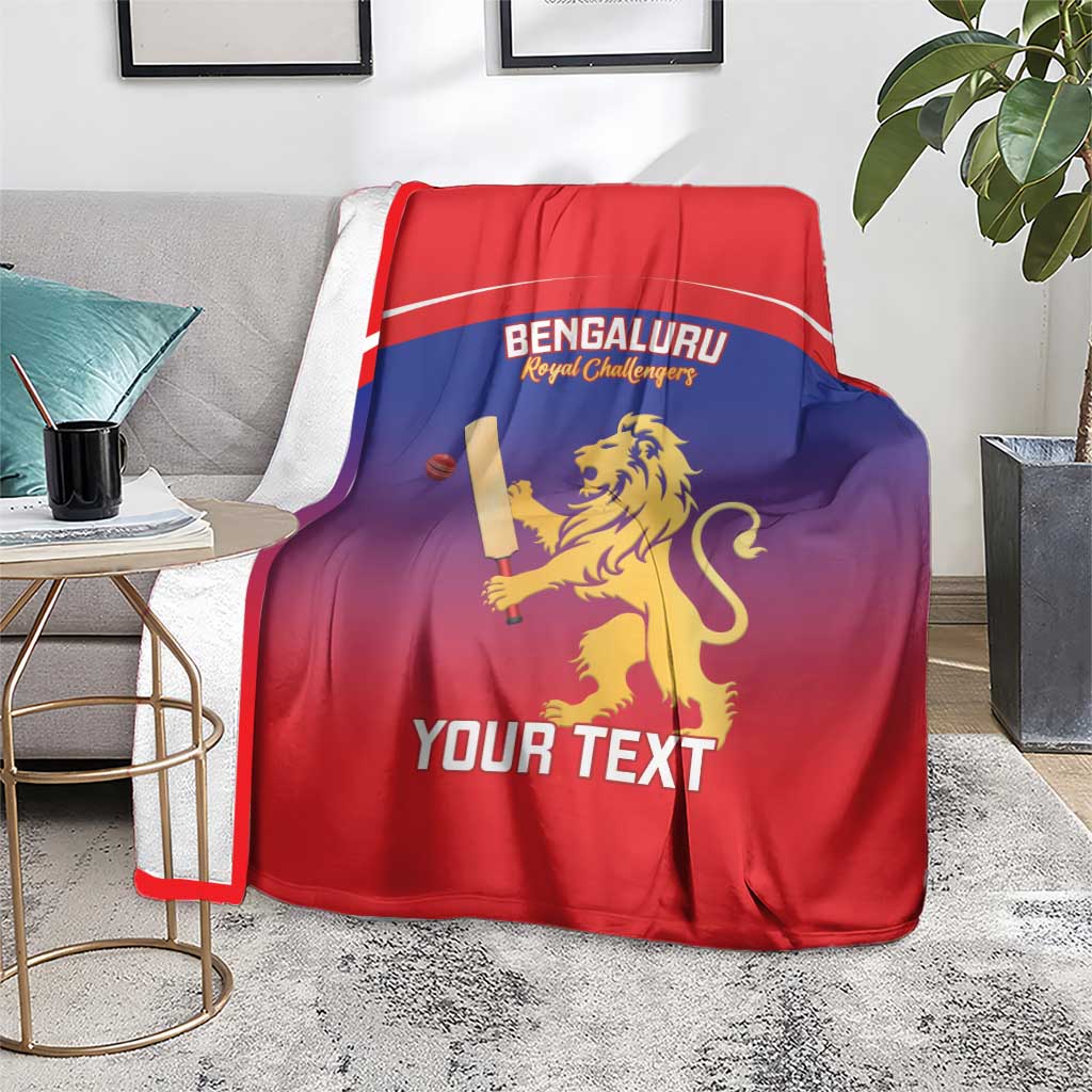 Custom Bengaluru India Cricket Blanket Go Champions