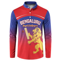 Custom Bengaluru India Cricket Button Sweatshirt Go Champions