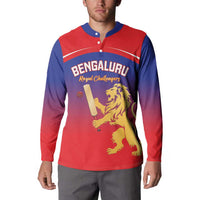 Custom Bengaluru India Cricket Button Sweatshirt Go Champions