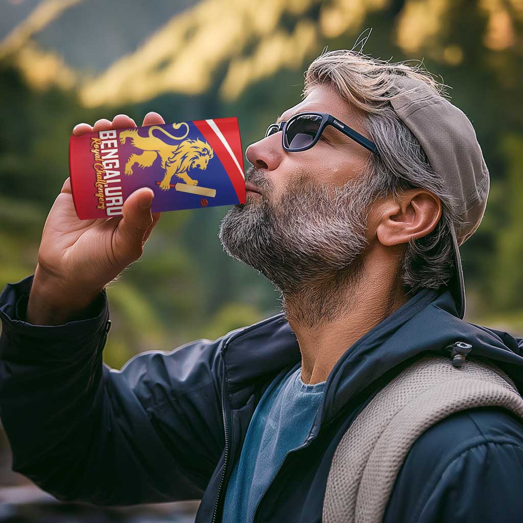 Custom Bengaluru India Cricket 4 in 1 Can Cooler Tumbler Go Champions