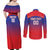 Custom Bengaluru India Cricket Couples Matching Off Shoulder Maxi Dress and Long Sleeve Button Shirt Go Champions