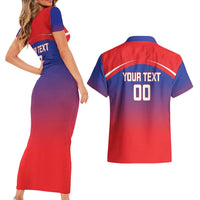 Custom Bengaluru India Cricket Couples Matching Short Sleeve Bodycon Dress and Hawaiian Shirt Go Champions