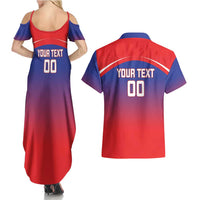 Custom Bengaluru India Cricket Couples Matching Summer Maxi Dress and Hawaiian Shirt Go Champions
