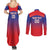 Custom Bengaluru India Cricket Couples Matching Summer Maxi Dress and Long Sleeve Button Shirt Go Champions