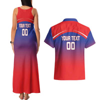 Custom Bengaluru India Cricket Couples Matching Tank Maxi Dress and Hawaiian Shirt Go Champions