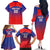 Custom Bengaluru India Cricket Family Matching Off The Shoulder Long Sleeve Dress and Hawaiian Shirt Go Champions