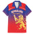 Custom Bengaluru India Cricket Family Matching Off The Shoulder Long Sleeve Dress and Hawaiian Shirt Go Champions