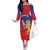 Custom Bengaluru India Cricket Family Matching Off The Shoulder Long Sleeve Dress and Hawaiian Shirt Go Champions