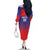 Custom Bengaluru India Cricket Family Matching Off The Shoulder Long Sleeve Dress and Hawaiian Shirt Go Champions