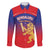 Custom Bengaluru India Cricket Family Matching Off Shoulder Short Dress and Hawaiian Shirt Go Champions