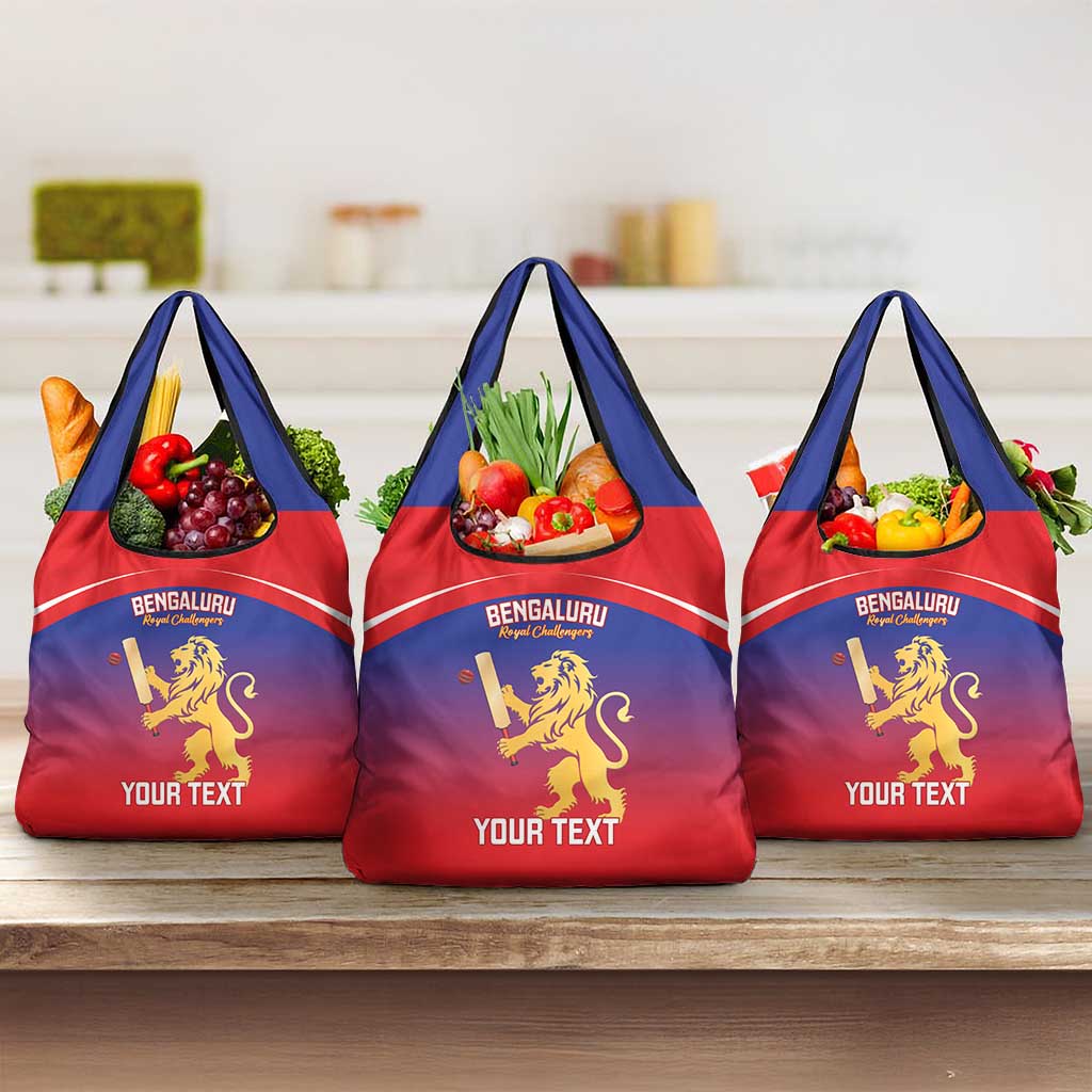 Custom Bengaluru India Cricket Grocery Bag Go Champions