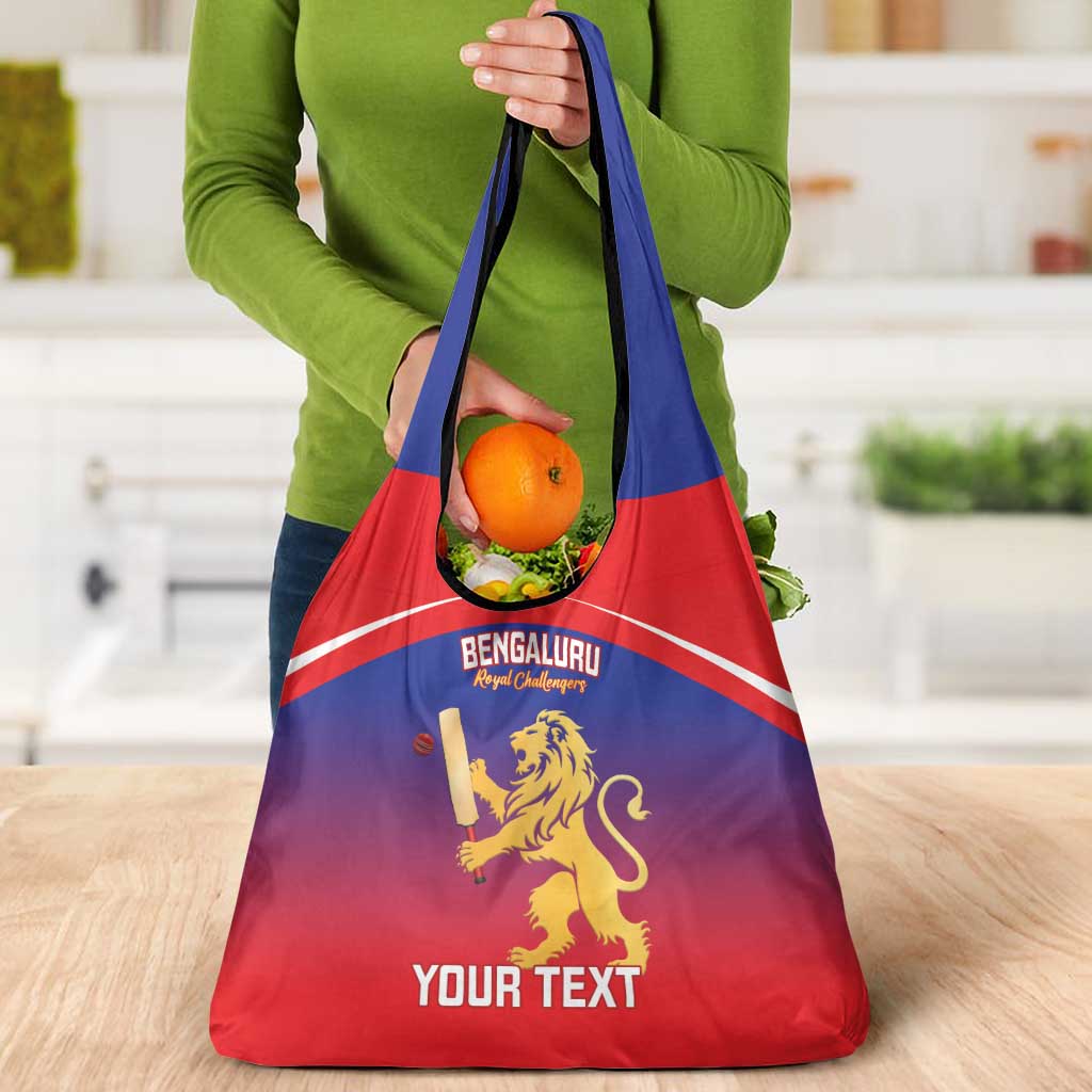 Custom Bengaluru India Cricket Grocery Bag Go Champions