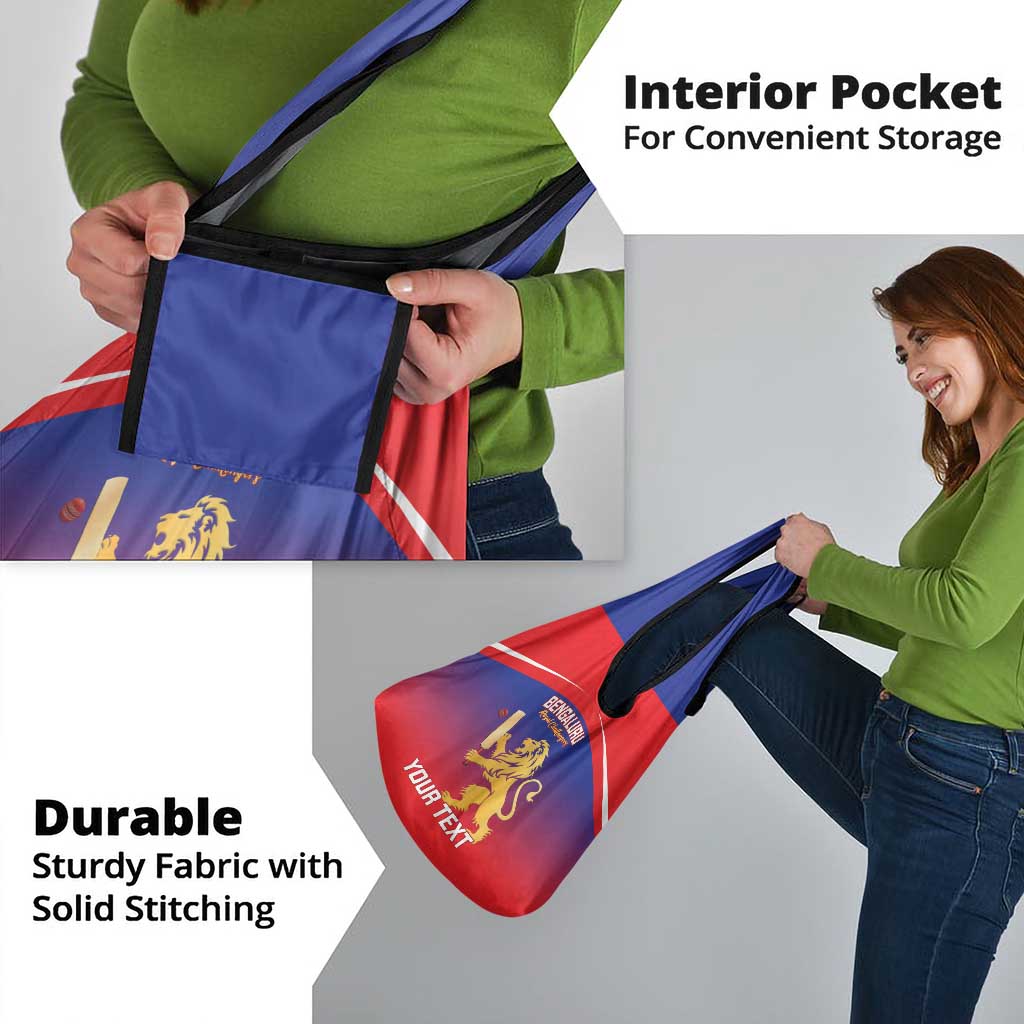 Custom Bengaluru India Cricket Grocery Bag Go Champions