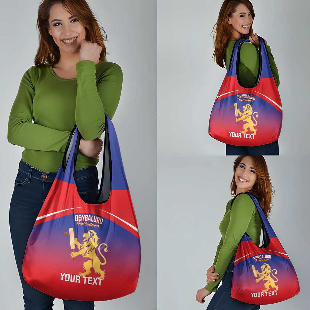 Custom Bengaluru India Cricket Grocery Bag Go Champions