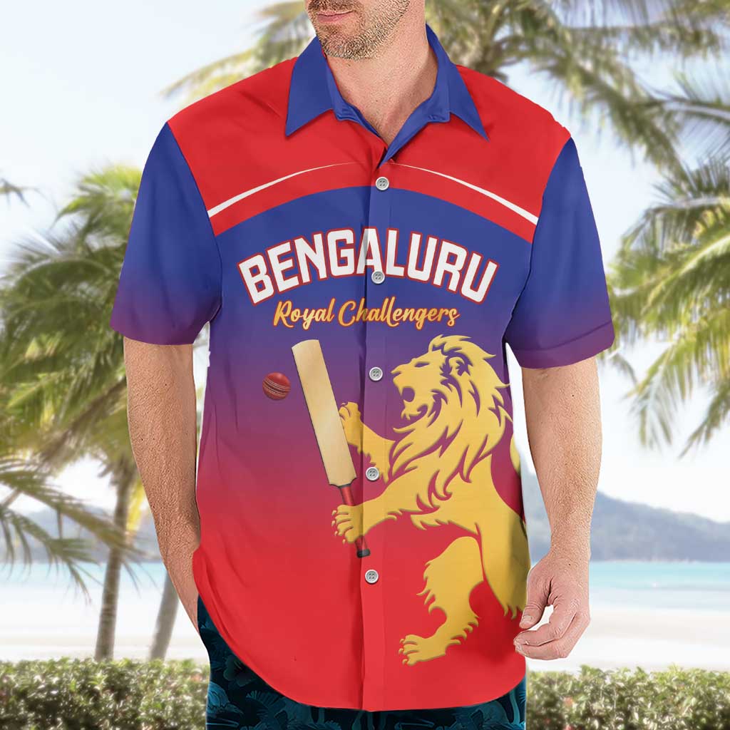 Custom Bengaluru India Cricket Hawaiian Shirt Go Champions