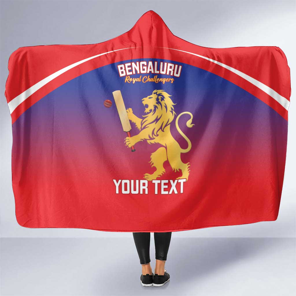 Custom Bengaluru India Cricket Hooded Blanket Go Champions