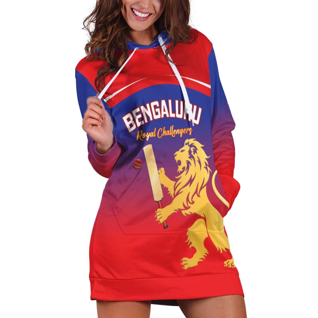 Custom Bengaluru India Cricket Hoodie Dress Go Champions