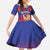 Custom Bengaluru India Cricket Kid Short Sleeve Dress Go Champions