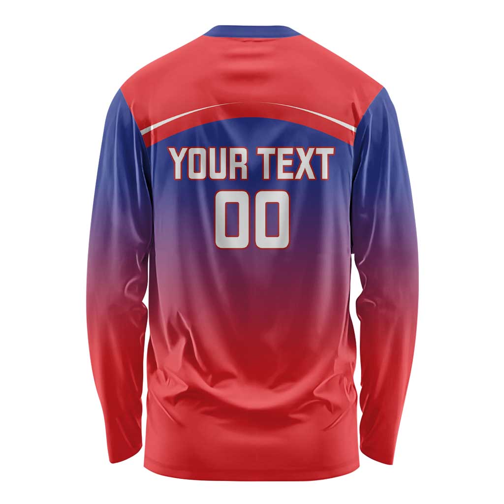 Custom Bengaluru India Cricket Long Sleeve Shirt Go Champions