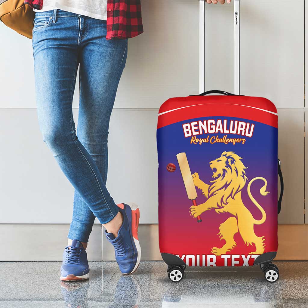 Custom Bengaluru India Cricket Luggage Cover Go Champions