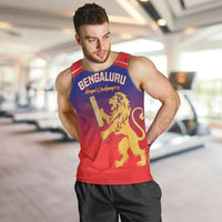 Custom Bengaluru India Cricket Men Tank Top Go Champions