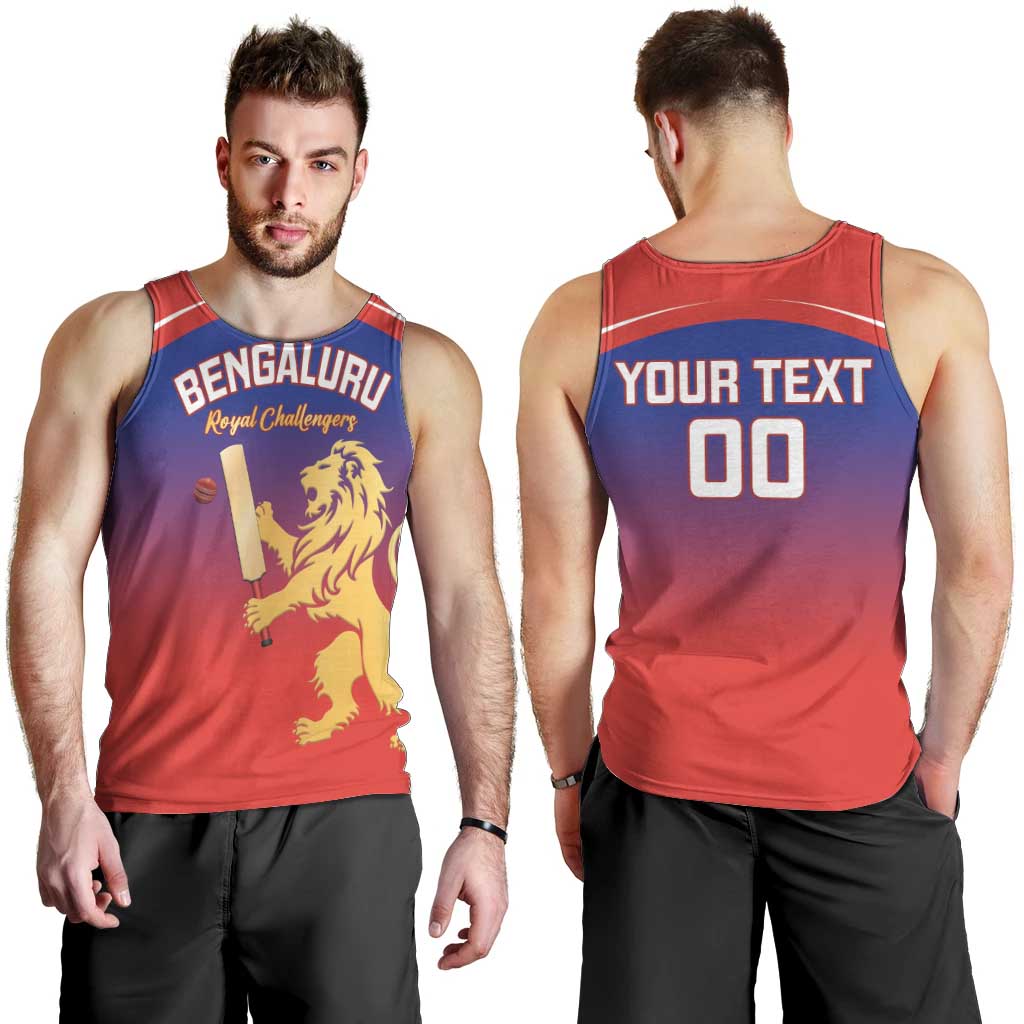 Custom Bengaluru India Cricket Men Tank Top Go Champions