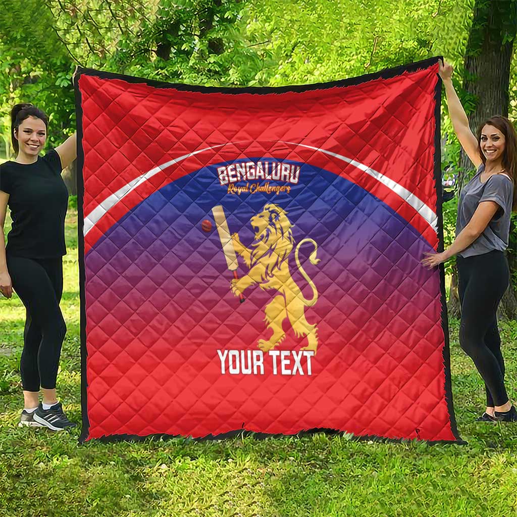 Custom Bengaluru India Cricket Quilt Go Champions