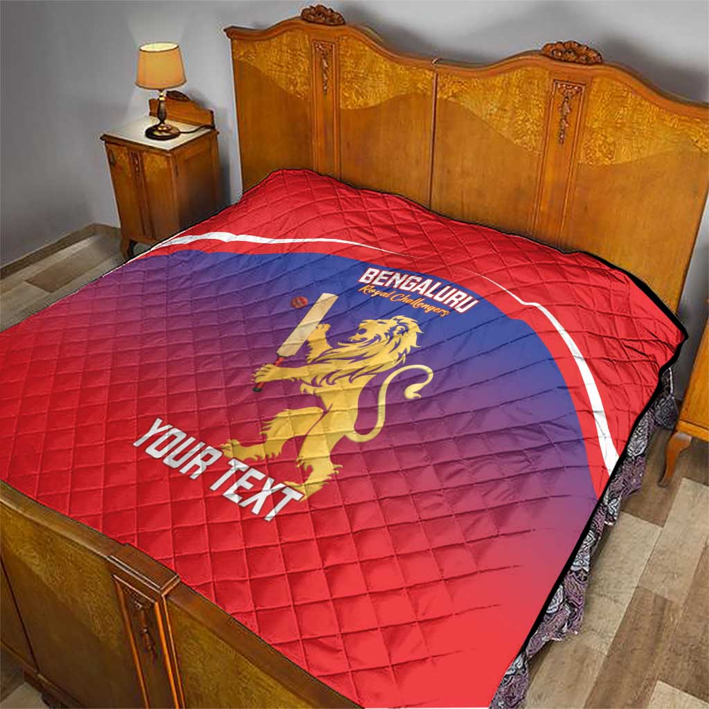 Custom Bengaluru India Cricket Quilt Go Champions