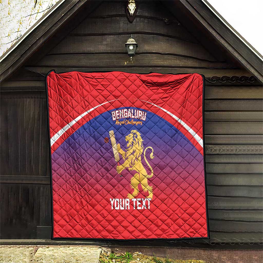 Custom Bengaluru India Cricket Quilt Go Champions