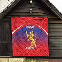 Custom Bengaluru India Cricket Quilt Go Champions