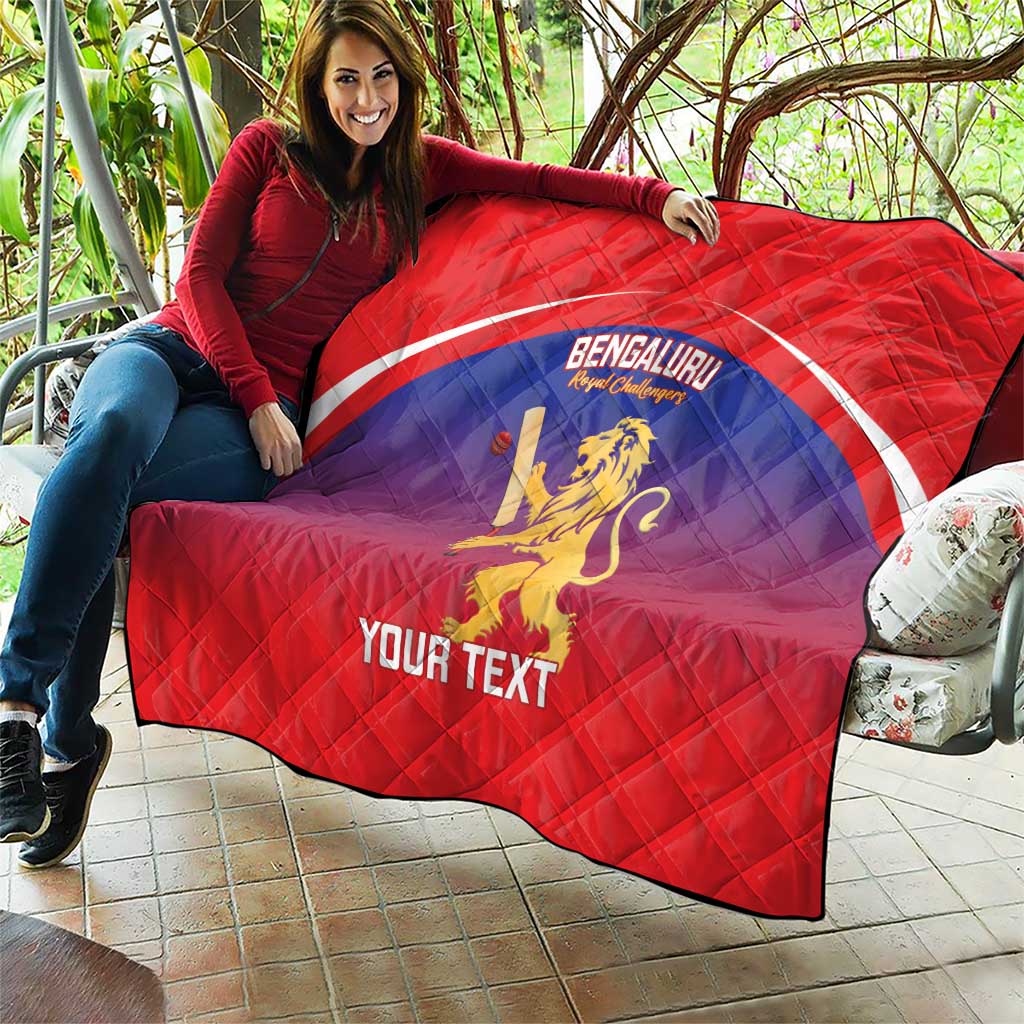 Custom Bengaluru India Cricket Quilt Go Champions