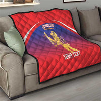 Custom Bengaluru India Cricket Quilt Go Champions