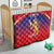Custom Bengaluru India Cricket Quilt Go Champions