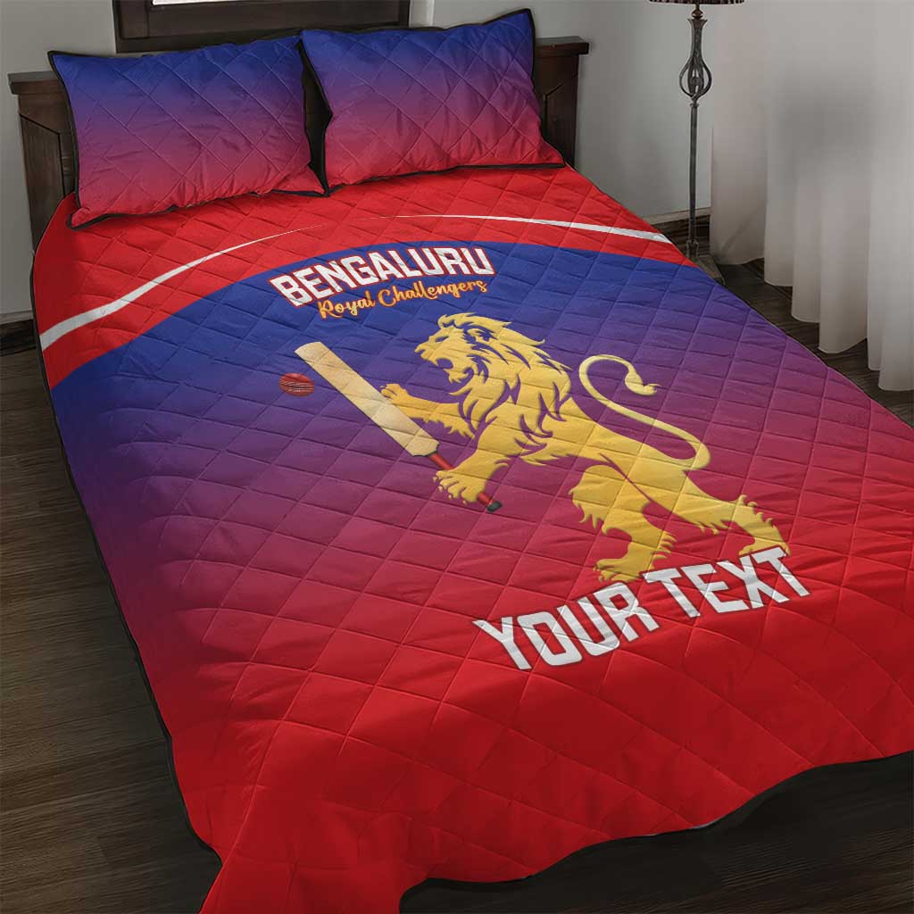 Custom Bengaluru India Cricket Quilt Bed Set Go Champions