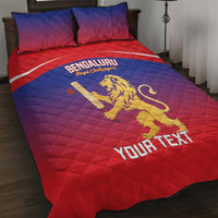 Custom Bengaluru India Cricket Quilt Bed Set Go Champions