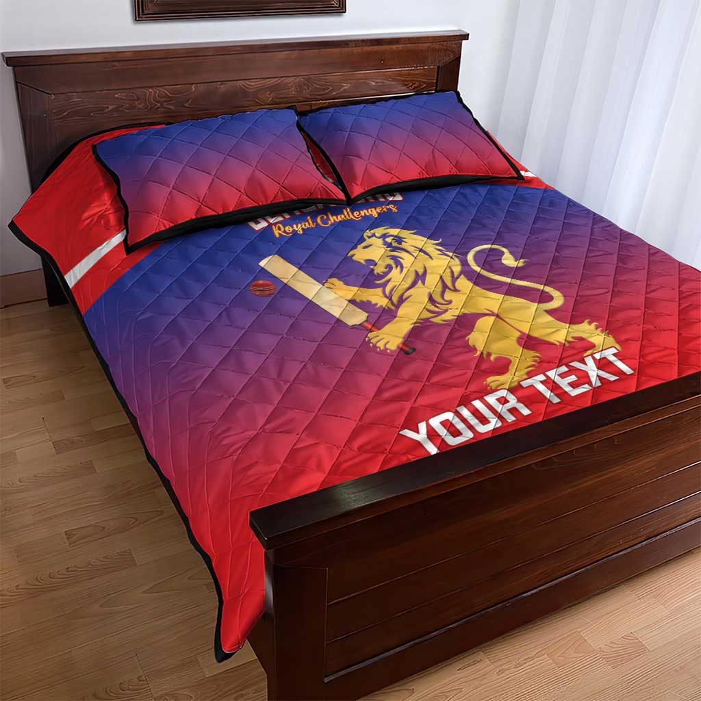 Custom Bengaluru India Cricket Quilt Bed Set Go Champions