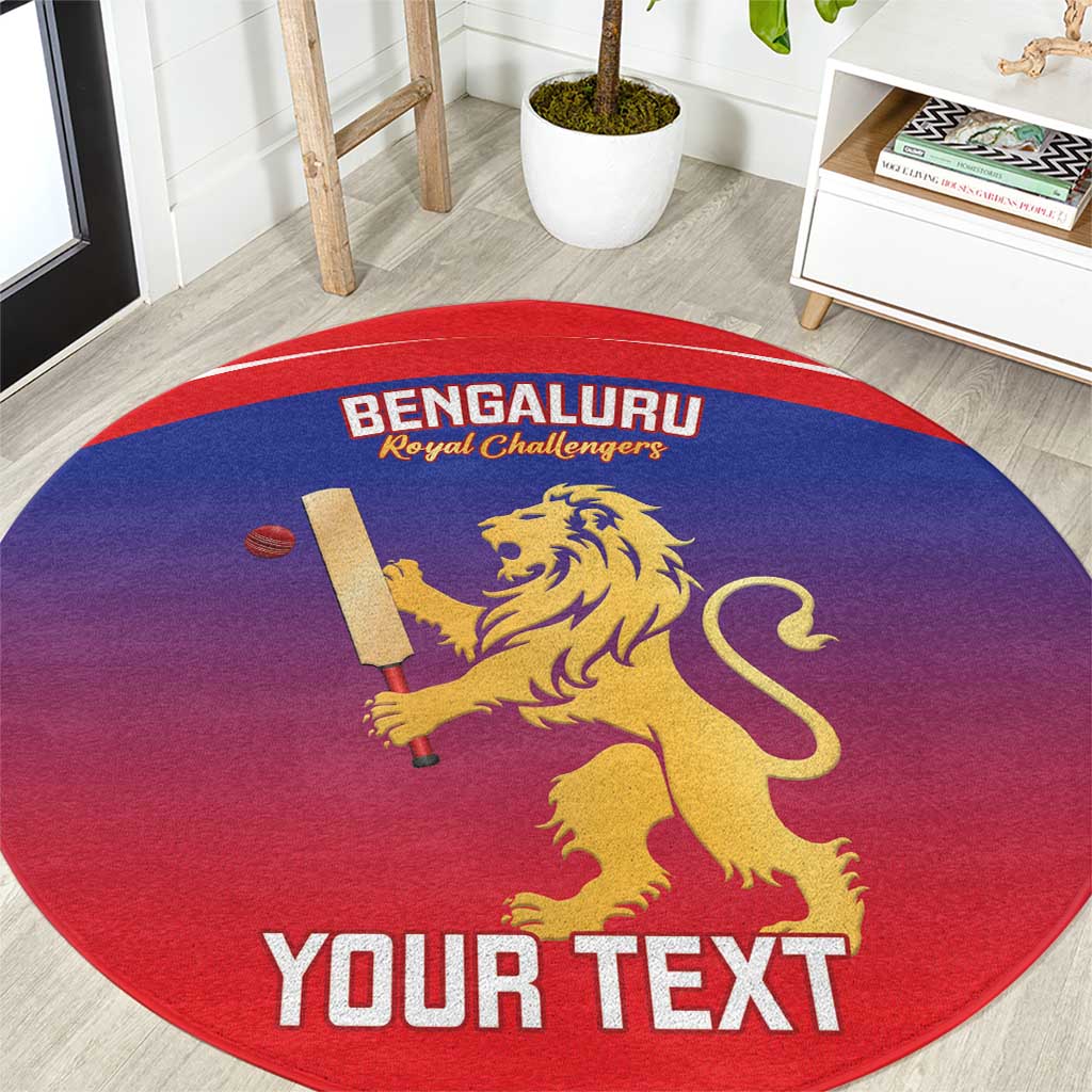 Custom Bengaluru India Cricket Round Carpet Go Champions