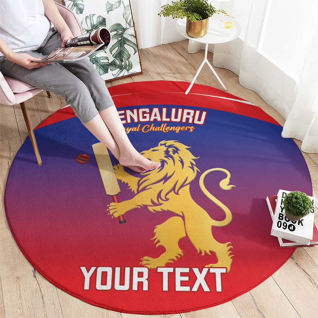 Custom Bengaluru India Cricket Round Carpet Go Champions