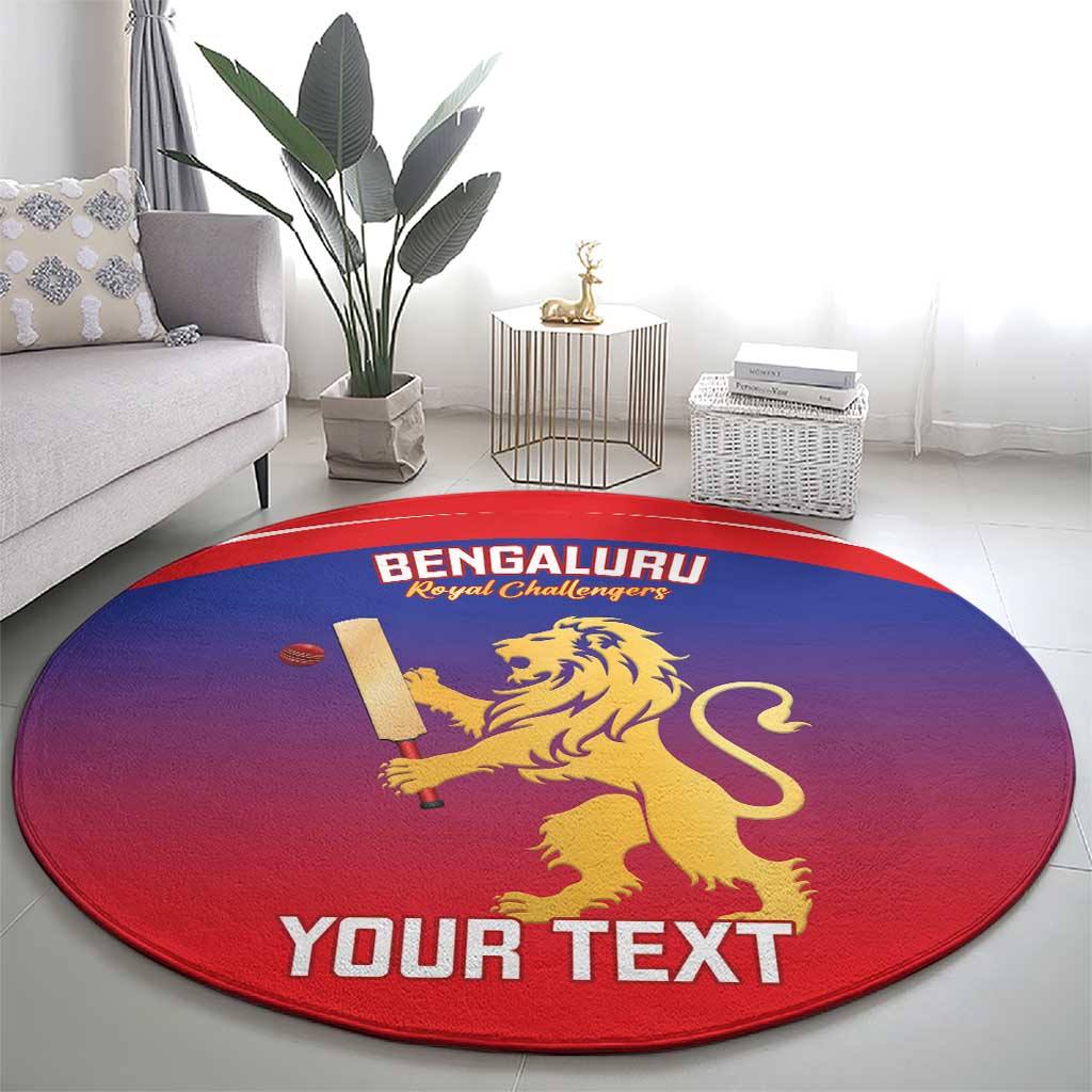 Custom Bengaluru India Cricket Round Carpet Go Champions