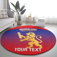 Custom Bengaluru India Cricket Round Carpet Go Champions