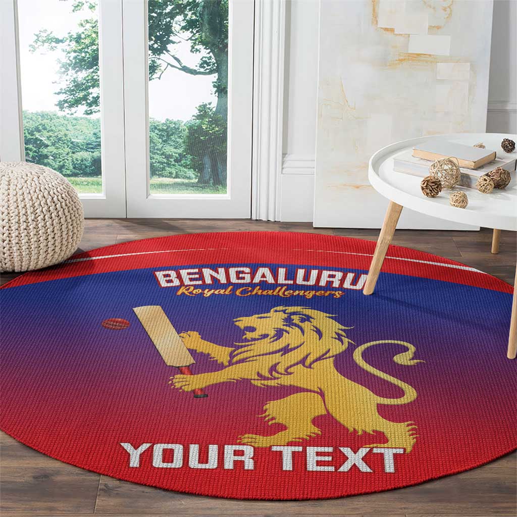Custom Bengaluru India Cricket Round Carpet Go Champions