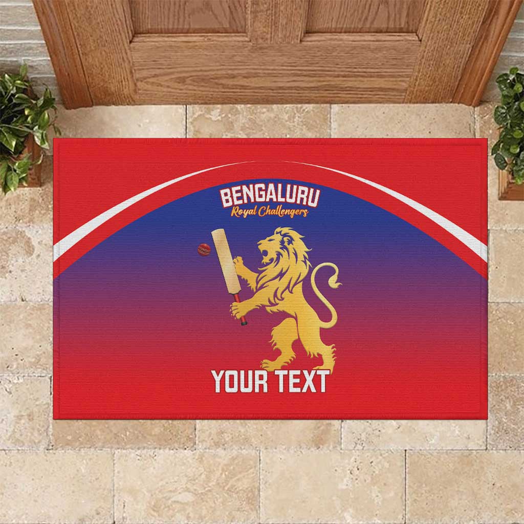 Custom Bengaluru India Cricket Rubber Doormat Go Champions