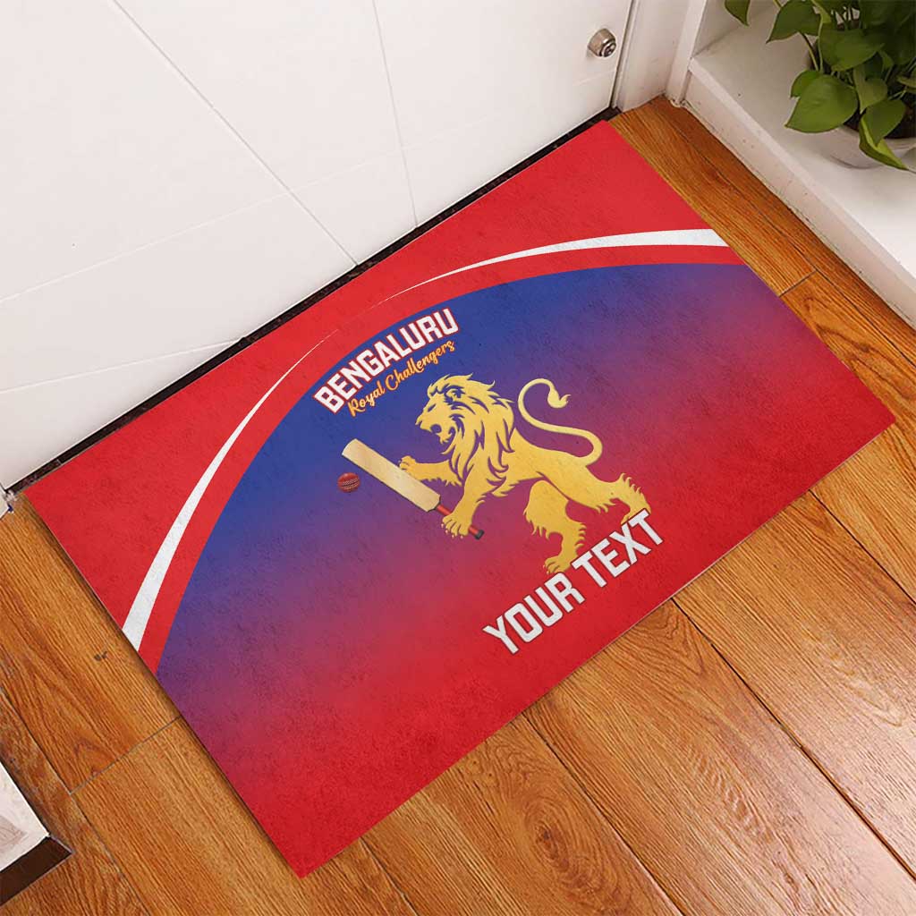 Custom Bengaluru India Cricket Rubber Doormat Go Champions